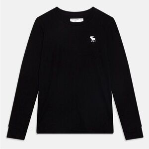 NWOT Abercrombie Kids Classic Long Sleeve Black Tee